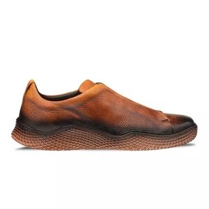 MEZLAN Men's Cognac Calcio Deer Skin Slip On Sneakers